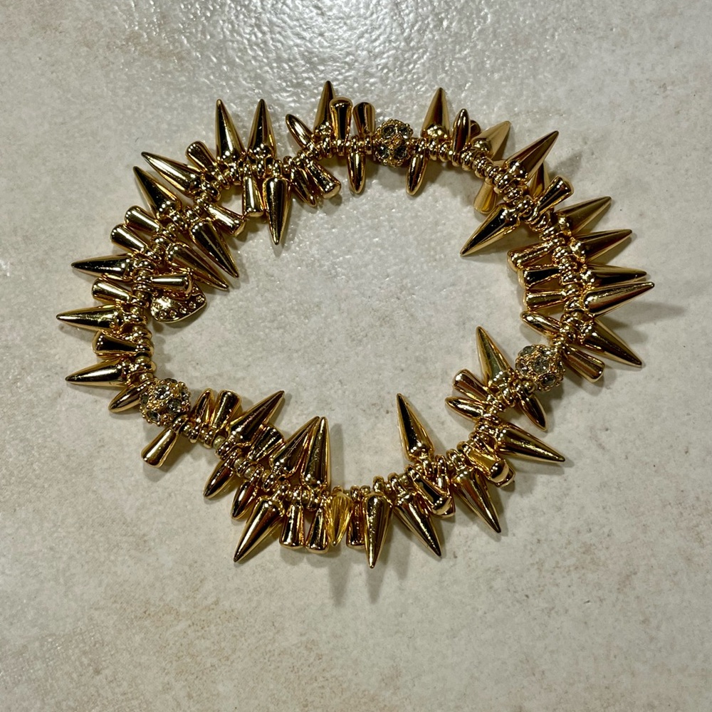 Chic Gold-Tone Spike Bracelet